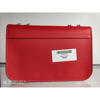 Pre-owned Trussardi Red Fur Clutch Bag