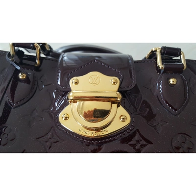 Pre-owned Louis Vuitton Purple Patent Leather Handbags