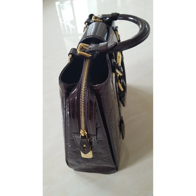 Pre-owned Louis Vuitton Purple Patent Leather Handbags