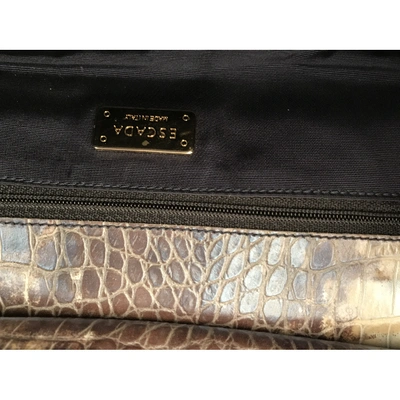 Pre-owned Escada Leather Handbag In Metallic