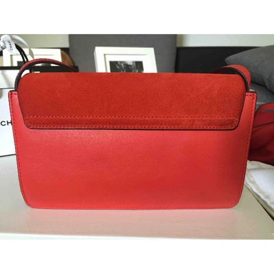 Pre-owned Chloé Faye Leather Crossbody Bag In Red