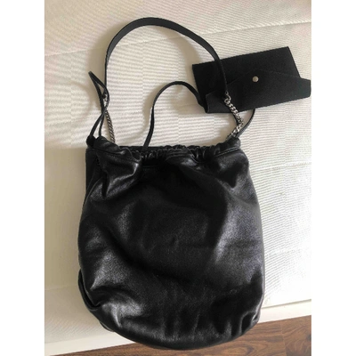 Pre-owned Saint Laurent Teddy Black Leather Handbag