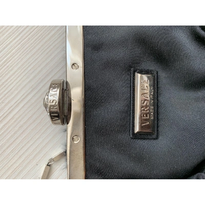 Pre-owned Versace Black Chinchilla Clutch Bag