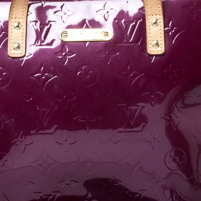 Pre-owned Louis Vuitton Bellevue Purple Patent Leather Handbag