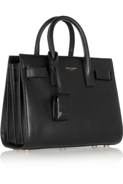 Shop Saint Laurent Sac De Jour Nano Leather Tote In Black