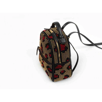 Pre-owned Les Petits Joueurs Velvet Backpack In Multicolour