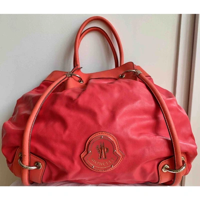 Pre-owned Moncler Orange Leather Handbag