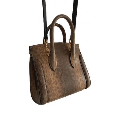 Pre-owned Alexander Mcqueen Leather Handbag In Brown