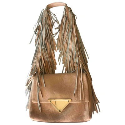 Pre-owned Sara Battaglia Leather Handbag In Beige