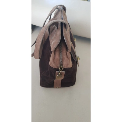 Pre-owned Stuart Weitzman Brown Suede Handbag