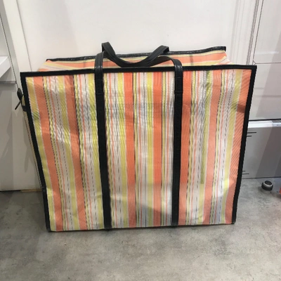 Pre-owned Balenciaga Bazar Bag Orange Cloth Handbag