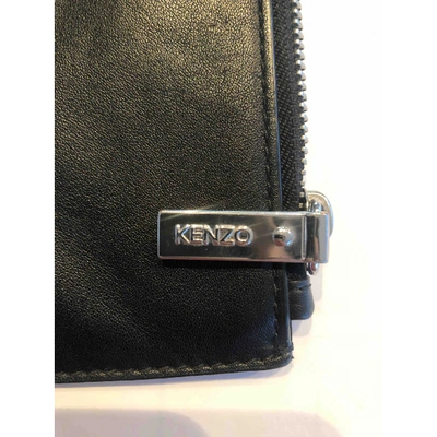 Pre-owned Kenzo Black Leather Clutch Bag