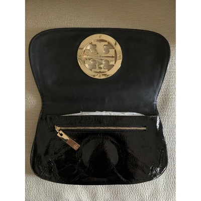 Pre-owned Tory Burch Black Patent Leather Clutch Bag