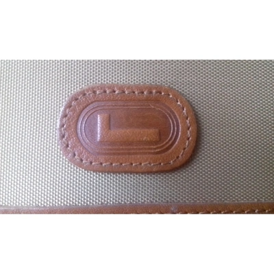 Pre-owned Lancel Cloth Clutch Bag In Brown