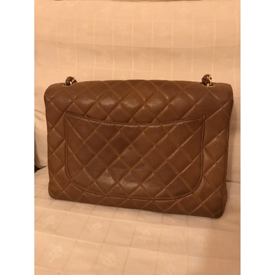 Pre-owned Chanel Timeless/classique Camel Leather Handbag