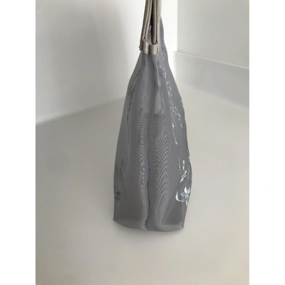 Pre-owned Versace Cloth Handbag In Grey