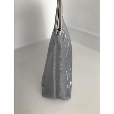 Pre-owned Versace Cloth Handbag In Grey