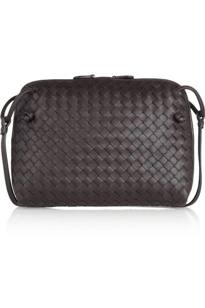 Shop Bottega Veneta Messenger Small Intrecciato Leather Shoulder Bag