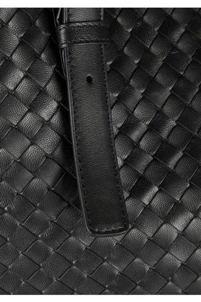 Shop Bottega Veneta Intrecciato Leather Tote In Black