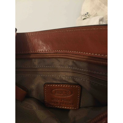 Pre-owned Bric's Leather Crossbody Bag In Brown