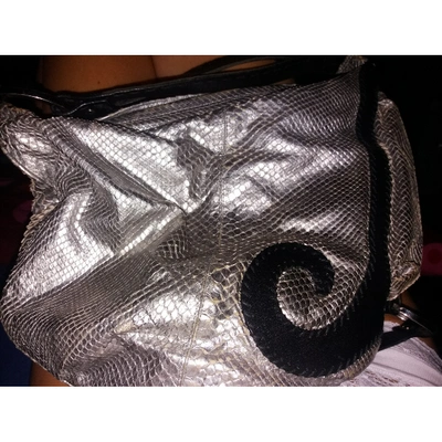 Pre-owned Fendi Silver Python Handbag