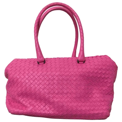 Pre-owned Bottega Veneta Pink Leather Backpack