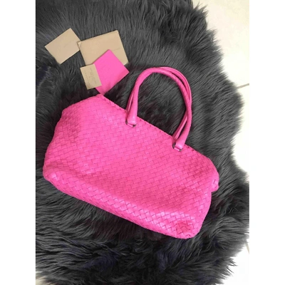 Pre-owned Bottega Veneta Pink Leather Backpack