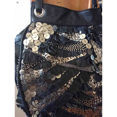 Pre-owned Antik Batik Leather Handbag In Black