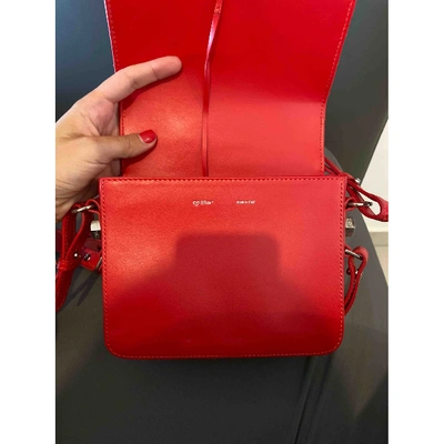 Pre-owned Off-white Binder Leather Handbag In Red