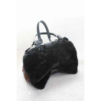 Pre-owned Valentino Garavani Black Mink Handbag