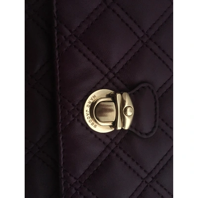 Pre-owned Marc Jacobs Single Leather Clutch Bag In Purple