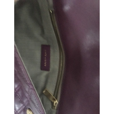 Pre-owned Marc Jacobs Single Leather Clutch Bag In Purple