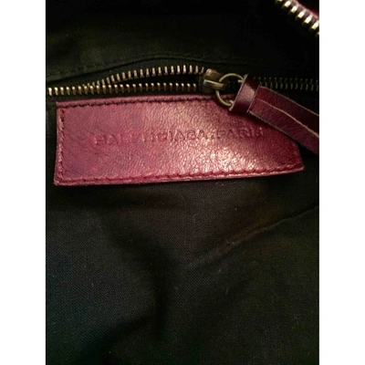 Pre-owned Balenciaga Day  Burgundy Leather Handbag