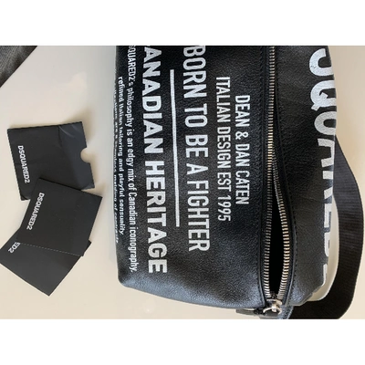 Pre-owned Dsquared2 Black Leather Clutch Bag