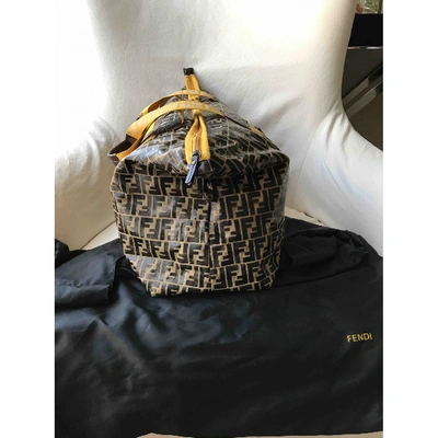 Pre-owned Fendi Leather 48h Bag In Brown