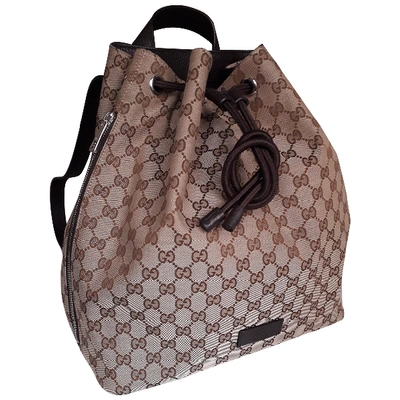 Pre-owned Gucci Beige Cloth Backpack