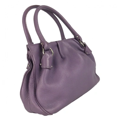 Pre-owned Ferragamo Leather Handbag In Purple