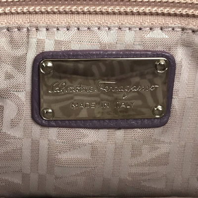 Pre-owned Ferragamo Leather Handbag In Purple