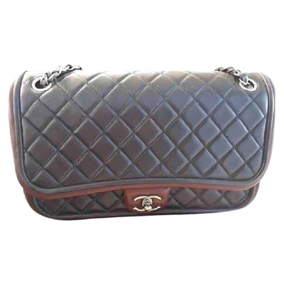 Pre-owned Chanel Timeless/classique Burgundy Leather Handbag