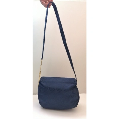 Pre-owned Versace Blue Cloth Handbag