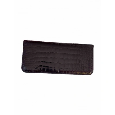 Pre-owned Tom Ford Natalia Black Crocodile Clutch Bag