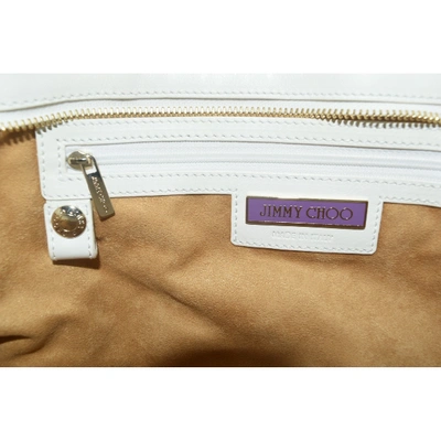 Pre-owned Jimmy Choo Patent Leather Handbag In White