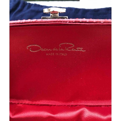Pre-owned Oscar De La Renta Python Clutch Bag