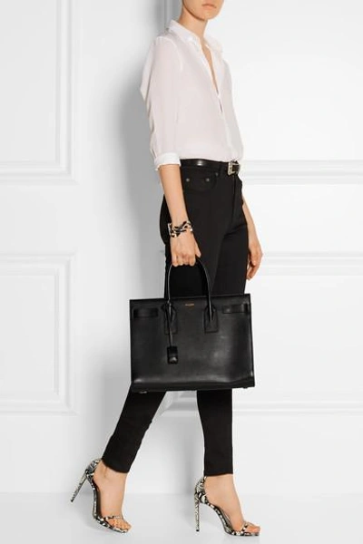 Shop Saint Laurent Sac De Jour Medium Leather Tote In Black