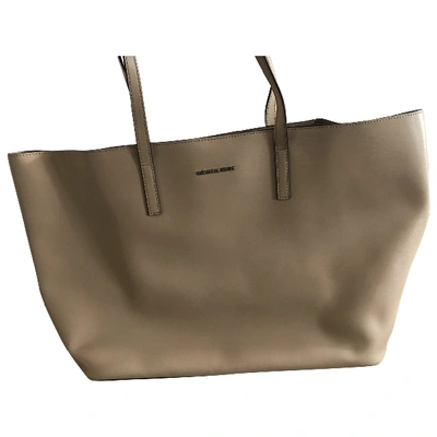 Pre-owned Michael Kors Leather Tote In Beige