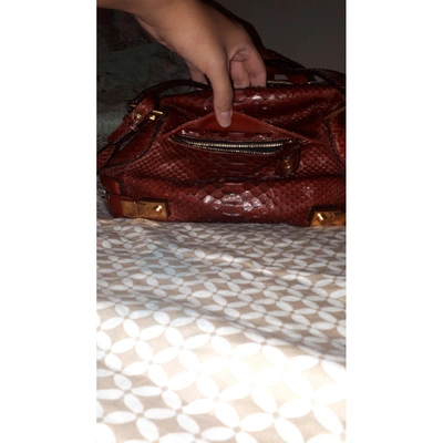 Pre-owned Chloé Red Python Handbag