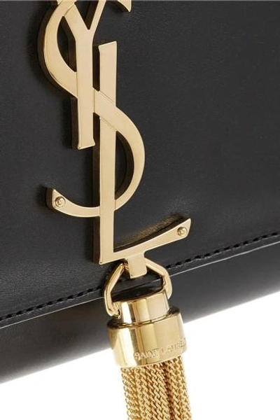 Shop Saint Laurent Monogramme Leather Clutch In Black