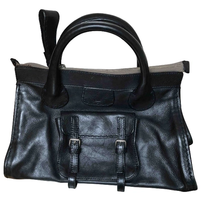 Pre-owned Chloé Leather Handbag In Black