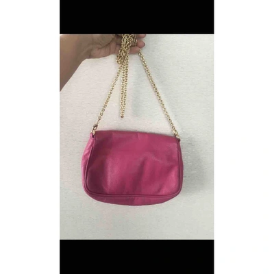 Pre-owned Fendi Leather Handbag In Pink