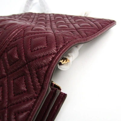 Pre-owned Tory Burch Burgundy Leather Handbag